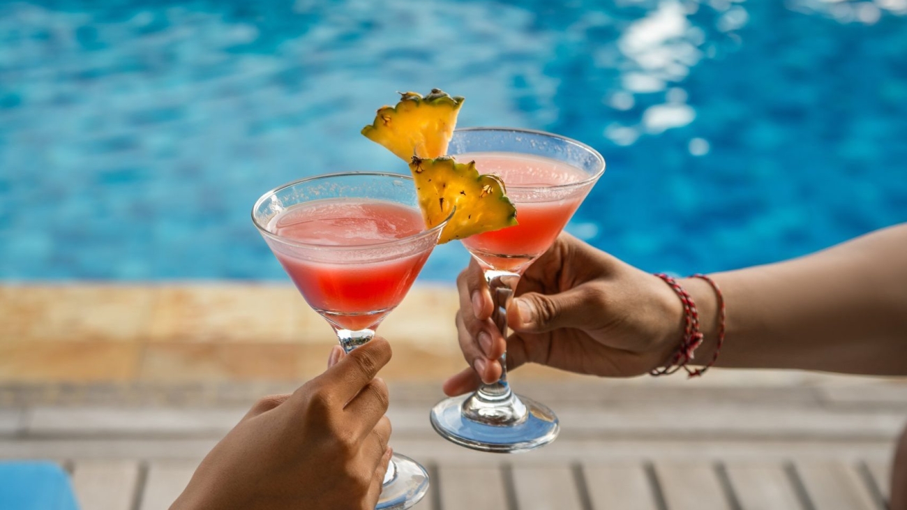 Poolside cocktails